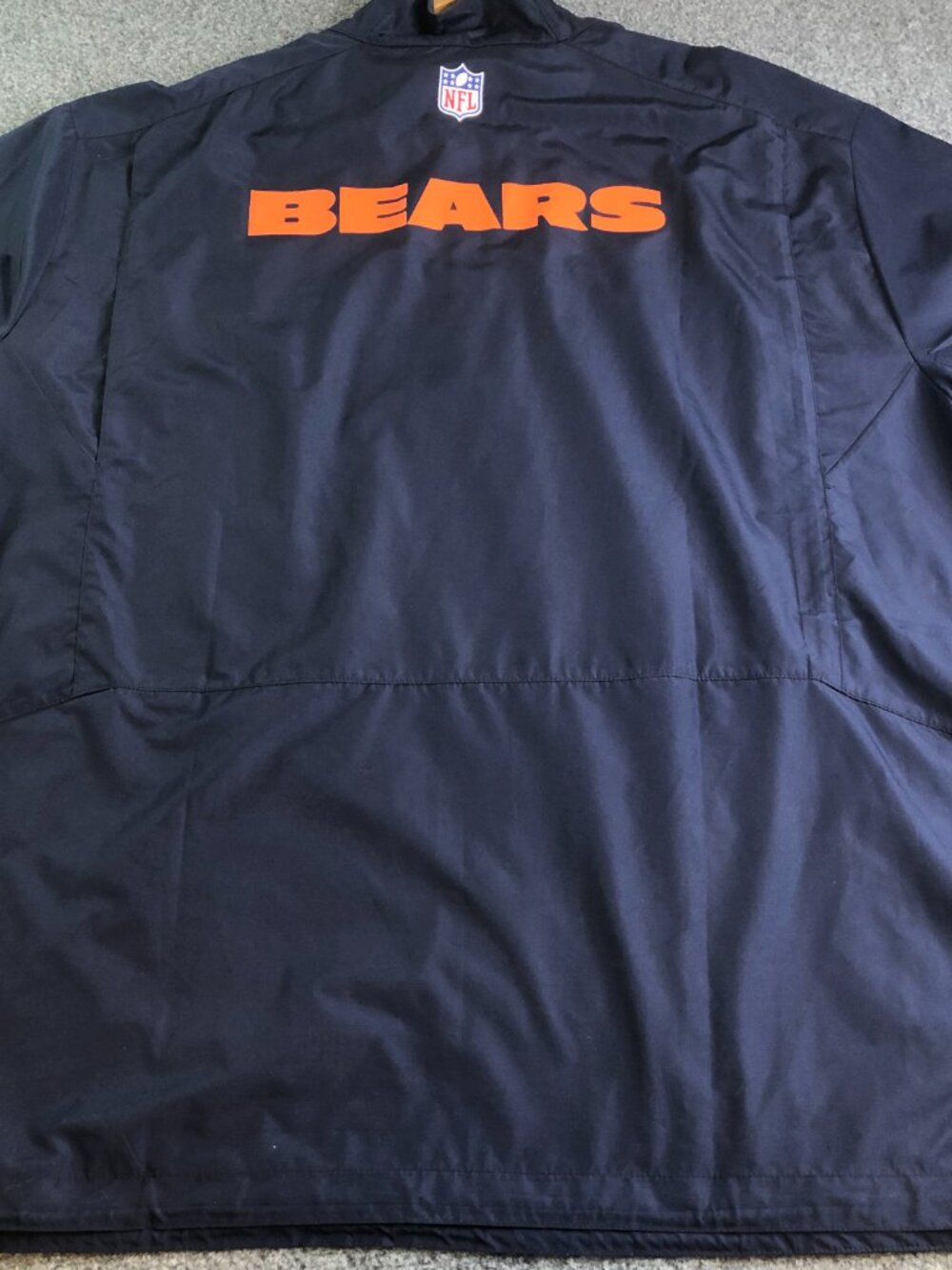 Nike Chicago Bears Jacket Men 3XL Blue Windbreaker 1/4 Zip Football Short Sleeve - Picture 9 of 14